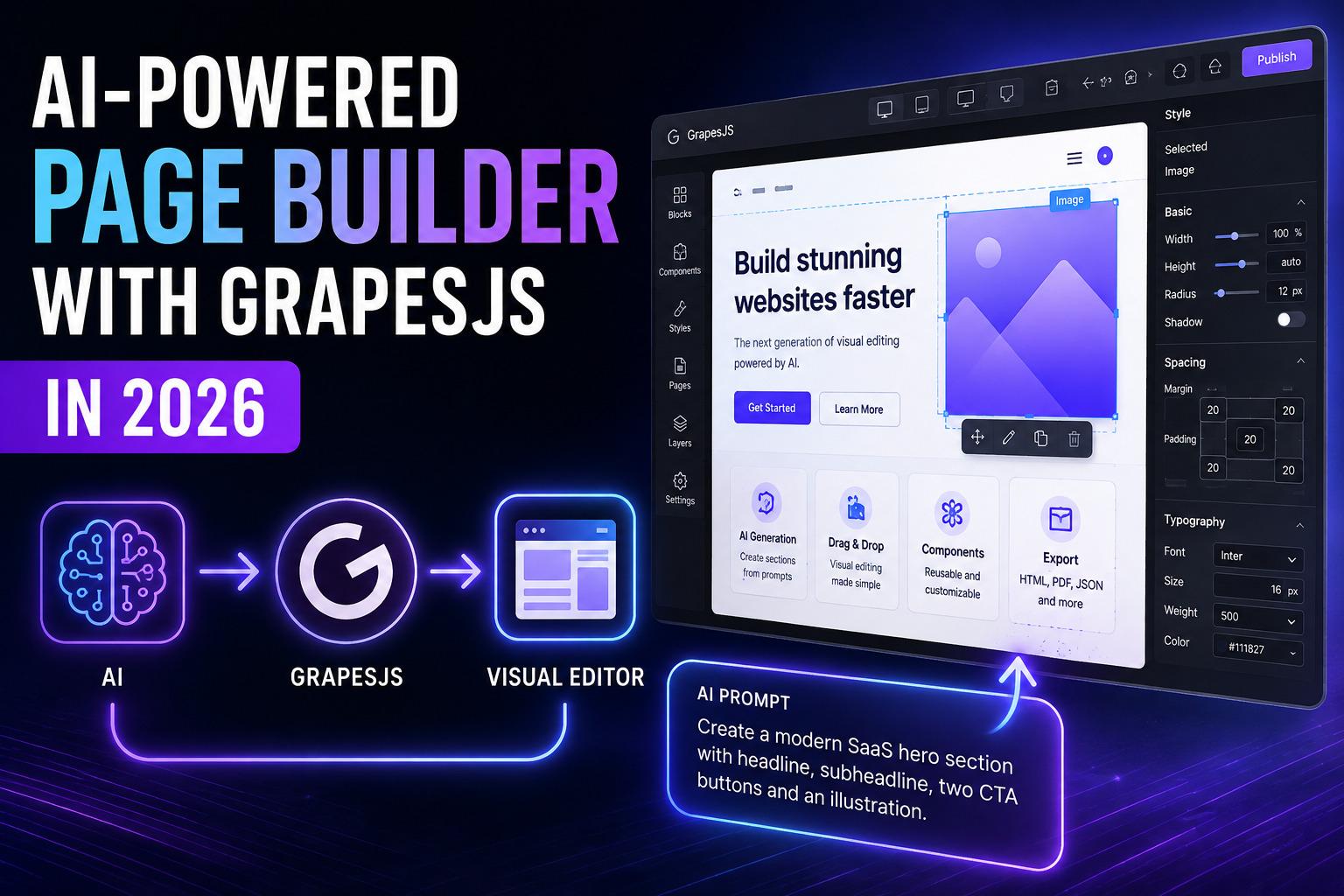 Wie man 2026 mit GrapesJS einen KI-gestützten Page Builder erstellt