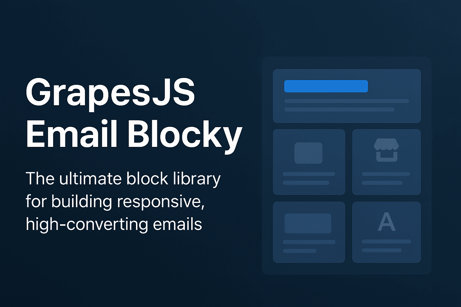 🚀 Vorstellung von GrapesJS Email Blocky: Die ultimative E-Mail-Blockbibliothek für GrapesJS