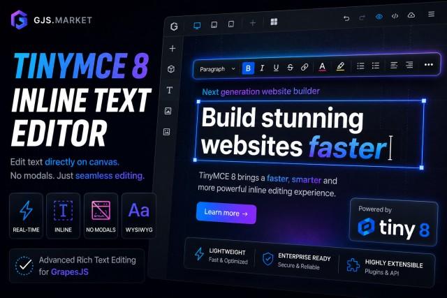 TinyMCE 8 Inline Text Editor