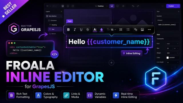 Froala Inline Text Editor