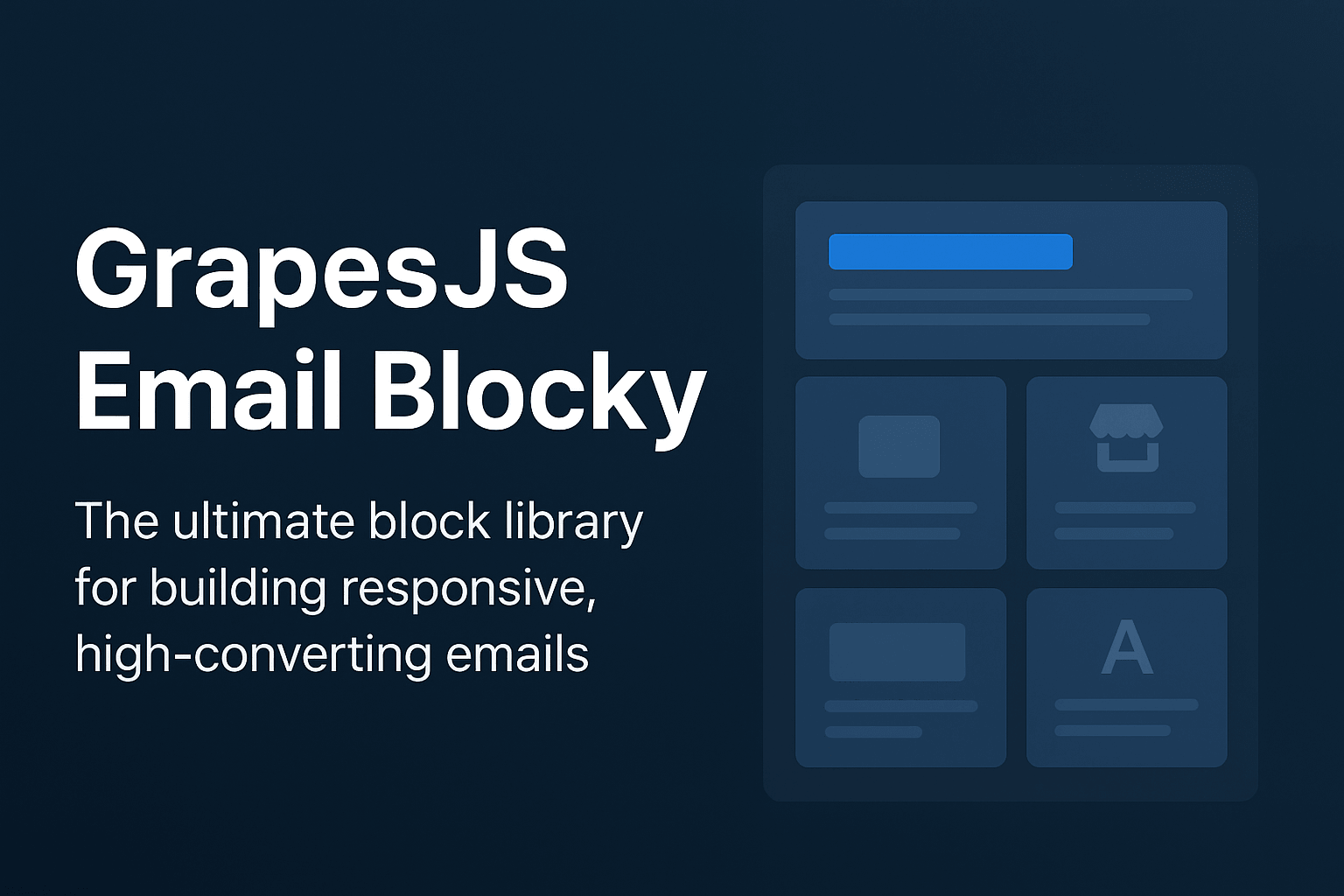🚀 Vorstellung von GrapesJS Email Blocky: Die ultimative E-Mail-Blockbibliothek für GrapesJS